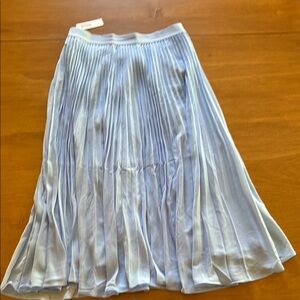 Gentle Fawn Blue Pleated Midi Skirt